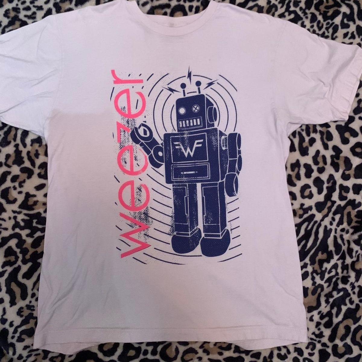 Редкий! Футболка с принтом группы Weezer, короткий рукав JJ5783 2XL