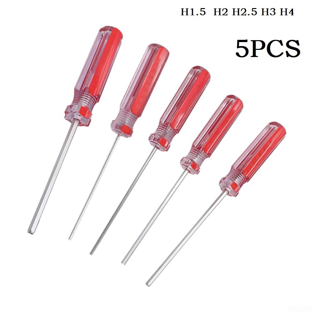 Sechskant-Schraubendreher, 5 Stück/Set, flacher Kopf, Sechskant, magnetisch