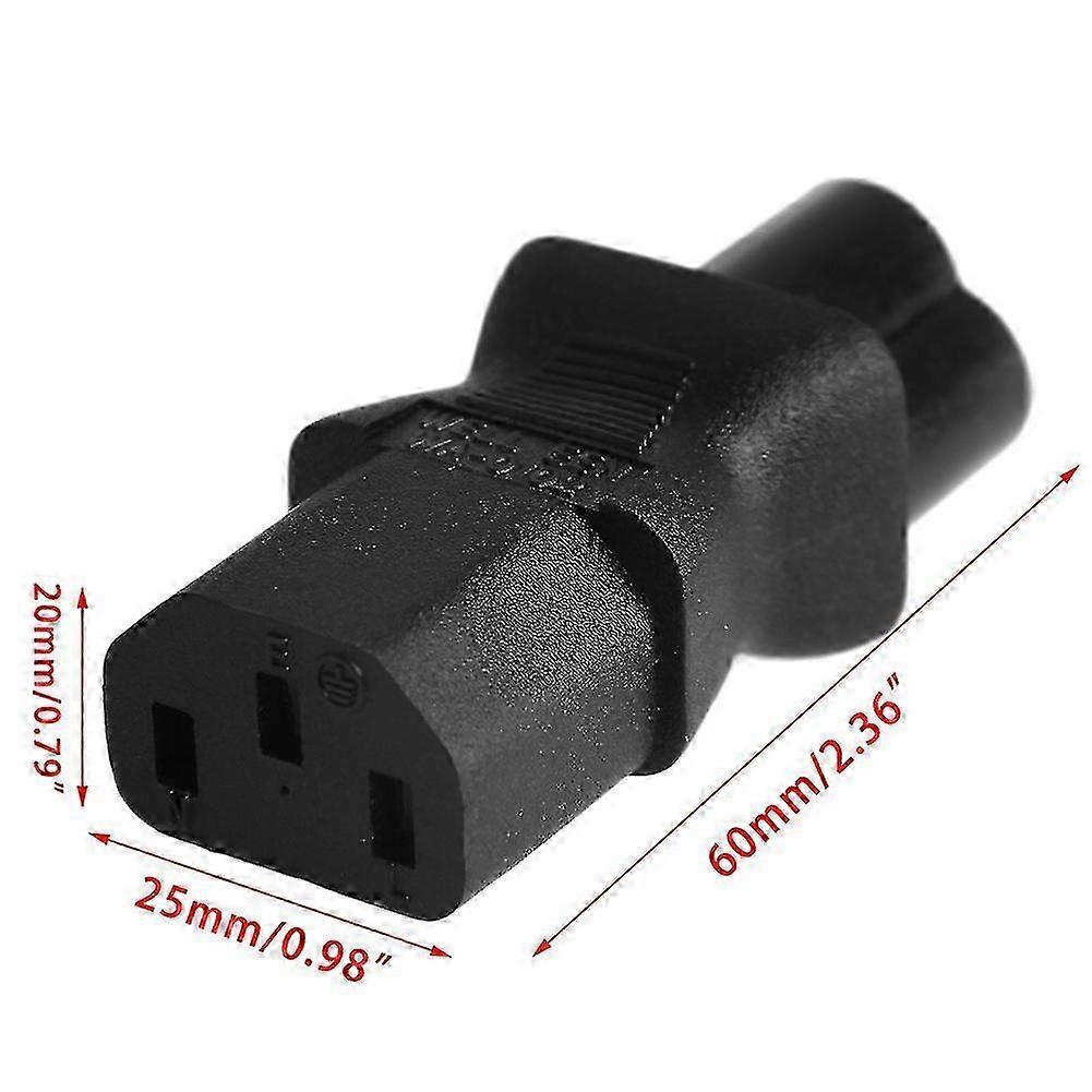 IEC 320 C13 Buchse auf C6 Stecker AC Netzteil Adapter Konverter - Kleeblattstecker