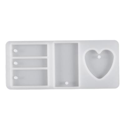 DIY Resin Pendant Molds Unique and Personalized Pendants DIY Crystal Resin Heart Rectangle Pendant Mold for Decor Craft