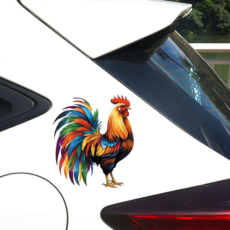 Kūrybiški ir šaunūs septynių spalvų gaidžio lipdukai, automobilio lipdukai, motociklo lipdukai, šaldytuvo lipdukai JM26