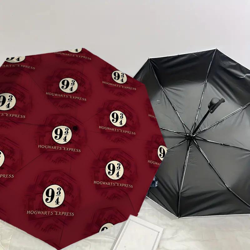 1PC Warner Hogwarts Express 9 3/4 Platform Umbrella-8-Rib Reinforced, Automatic Open, Lightweight & Durable-A64
