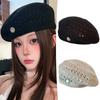 New Summer Beret Hat Women Simple Hollow Breathable Sunshade Hat Japanese Style Painter Hat Retro Bonnets Cap Holiday Hat Gift