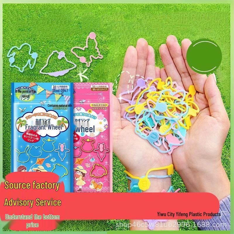 Lemongrass Silicone Mosquito Repellent Bracelet: Waterproof Essential Oil Hair Tie for Children & Babies