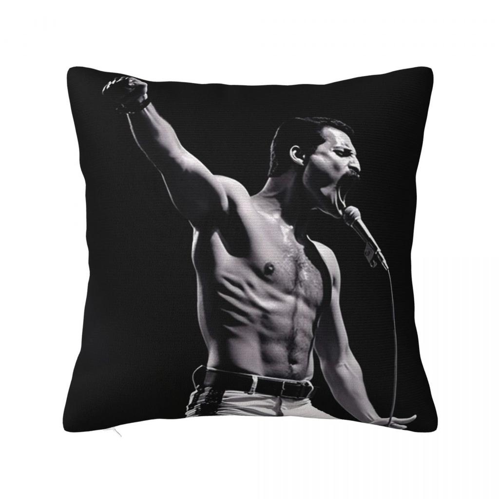 Federa Quadrata Freddie Mercury In Concert Copricuscino Poliestere Decorazione Cuscino Cuscino Decorativo Comfort per Casa Auto