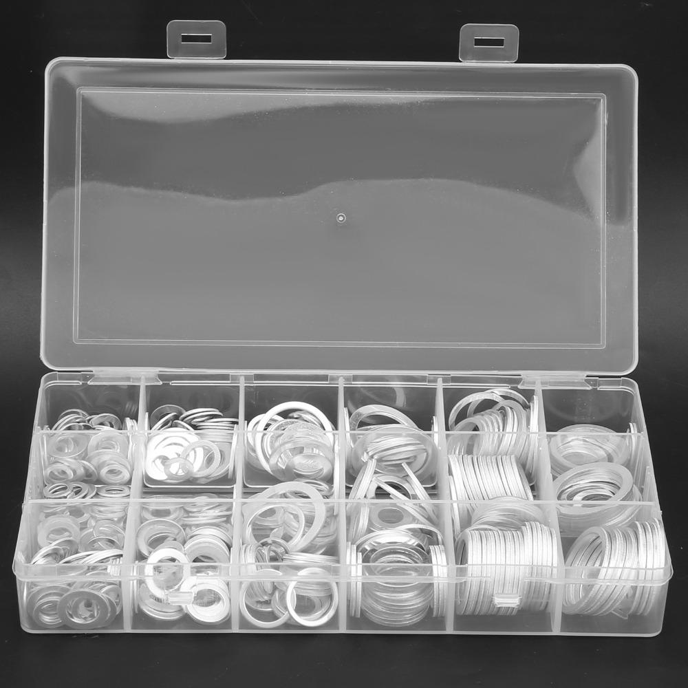 450pcs Durable Crush Washer High Temperature Resistance Washer Assortment Set  Industrial Supplies