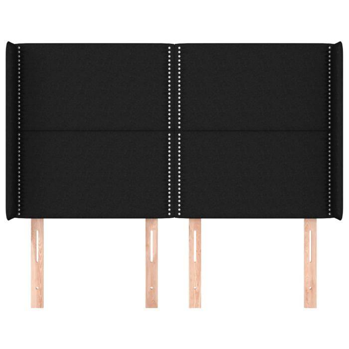 Tête de lit - Maison Exclusive - Oreilles - Noir - Hauteur réglable