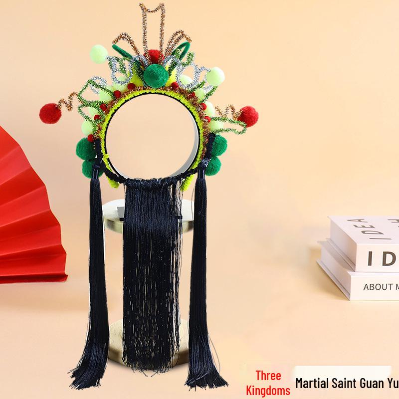 DIY Peking Opera Headband & Hair Accessories Kit for Dragon Boat Festival Team-Building Activity