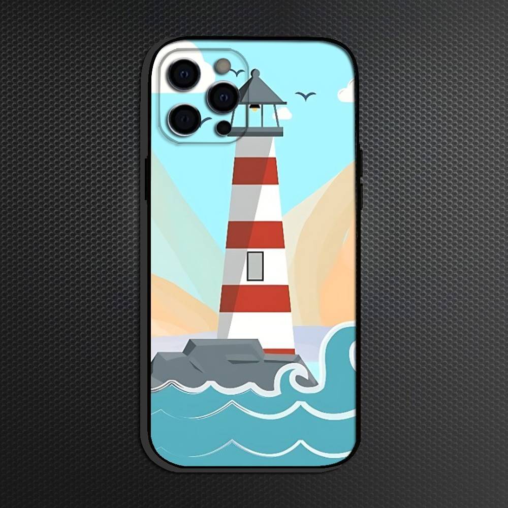 Beacon Phone Case For iPhone 16,15,14,13,12,11 Plus,Pro Max, Others Soft Black Cover