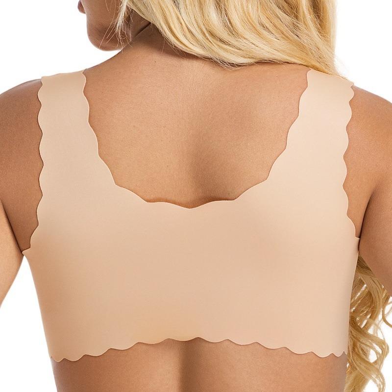 Plus Size Women's Thin Front Buckle Lace Non Rewire Gathering Sexy Sleep Fixed Cup Bra