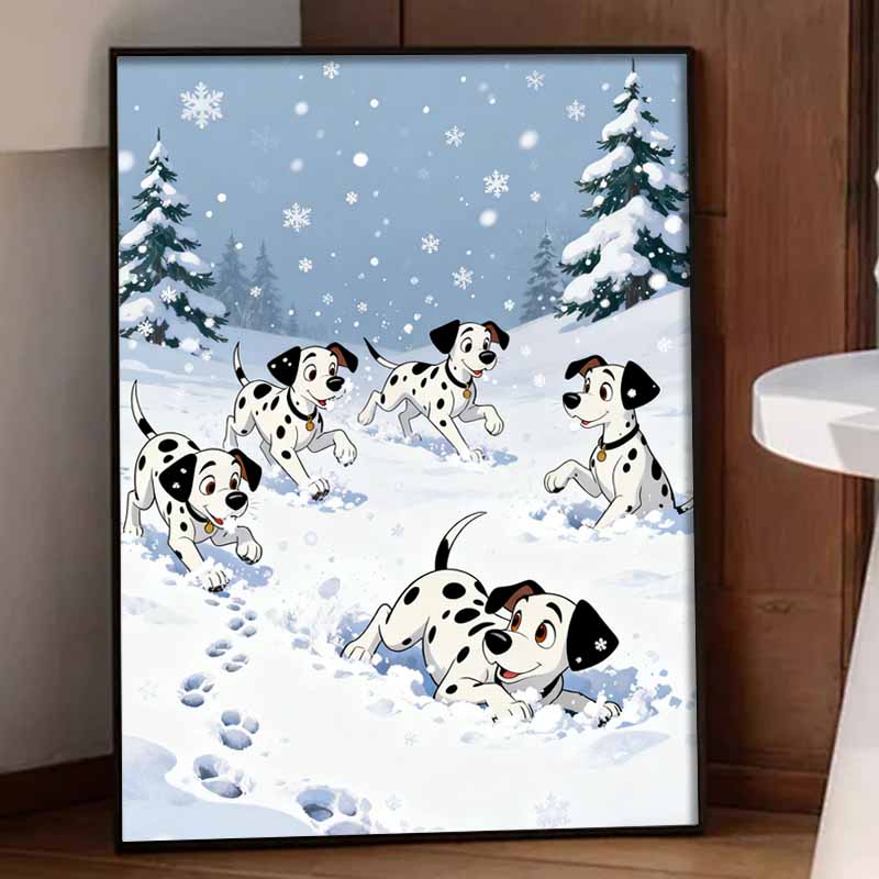 Disney diamond art painting kit Dalmatian puppies handmade diy gifts, wall art crafts, home room decoration