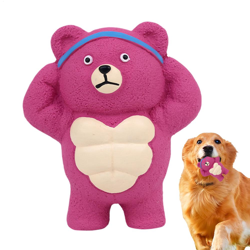 Latex Pet Chew Toy Funny Animal Chew Toys Latex Squeaky Toys Dog Toy Panda Soft Interactive Pet Supplies for Large Dogs & Medium