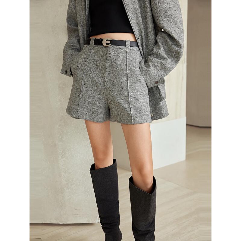 ELLE Women s French Chic Casual Wide-Leg Shorts L
