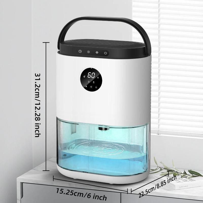 2300ML Luftentfeuchter Berührungssteuerung Haushaltsgeräte, Automatische Abtauung, Ultra Leise Schlaf-Timer für Große Räume Badezimmer Garage Wohnmobil