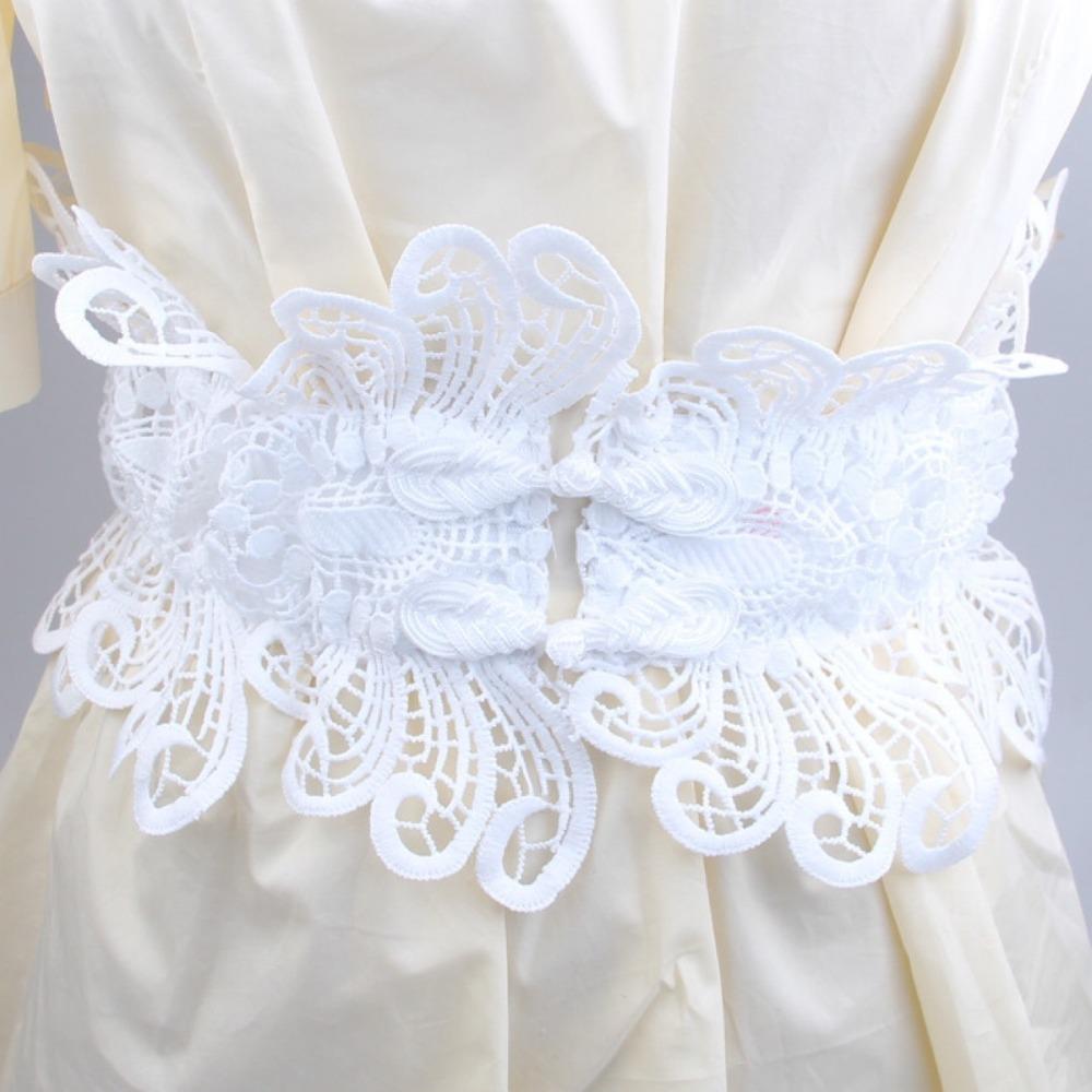 Hollow Corset Belt Elastic Wide Waist Corset Luxury Lace Cummerbunds  Girl