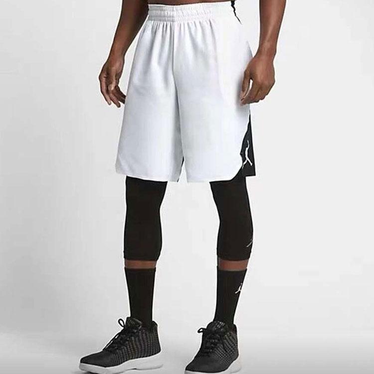 Jordan Colorblock High-Waist Straight-Leg Casual Shorts Men Bottoms White 831349-100