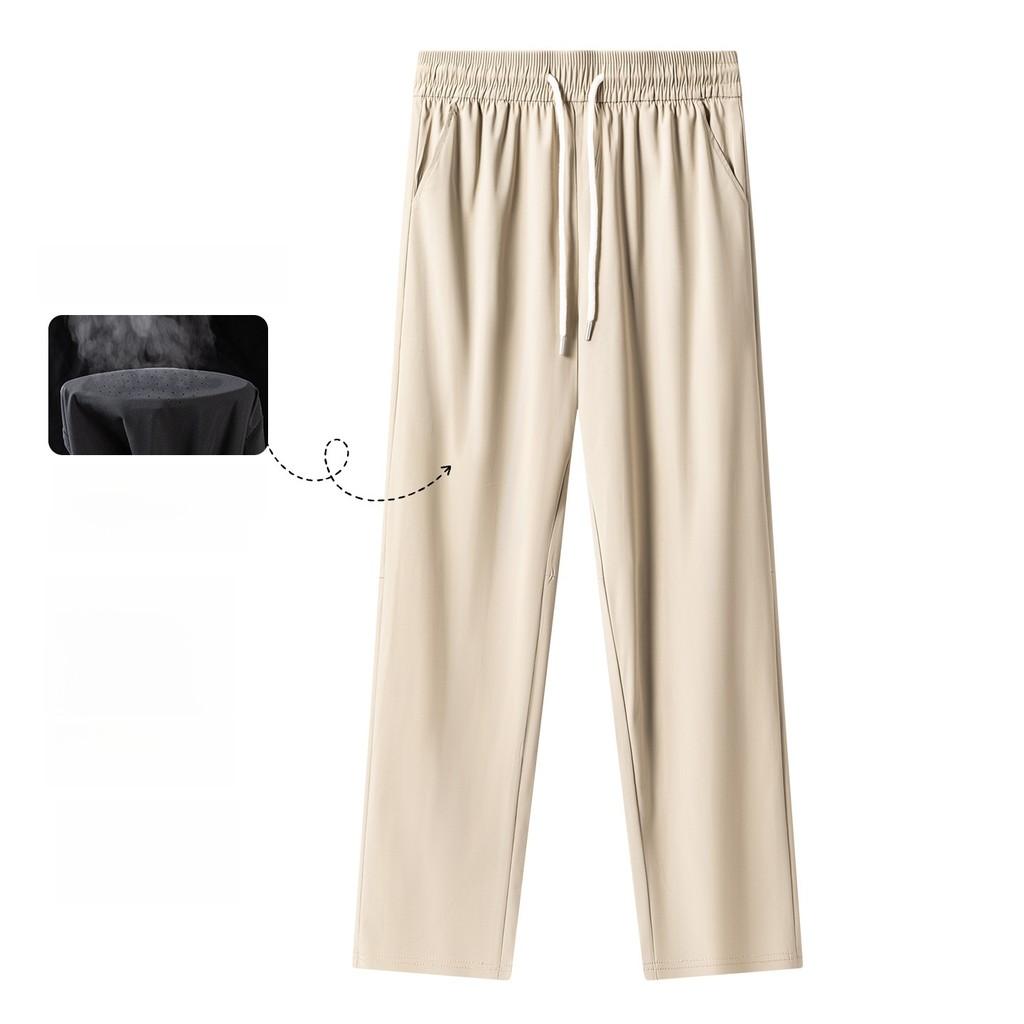 Summer Breathable Nylon Mens Athletic Pants With High Elasticity For Casual Wear