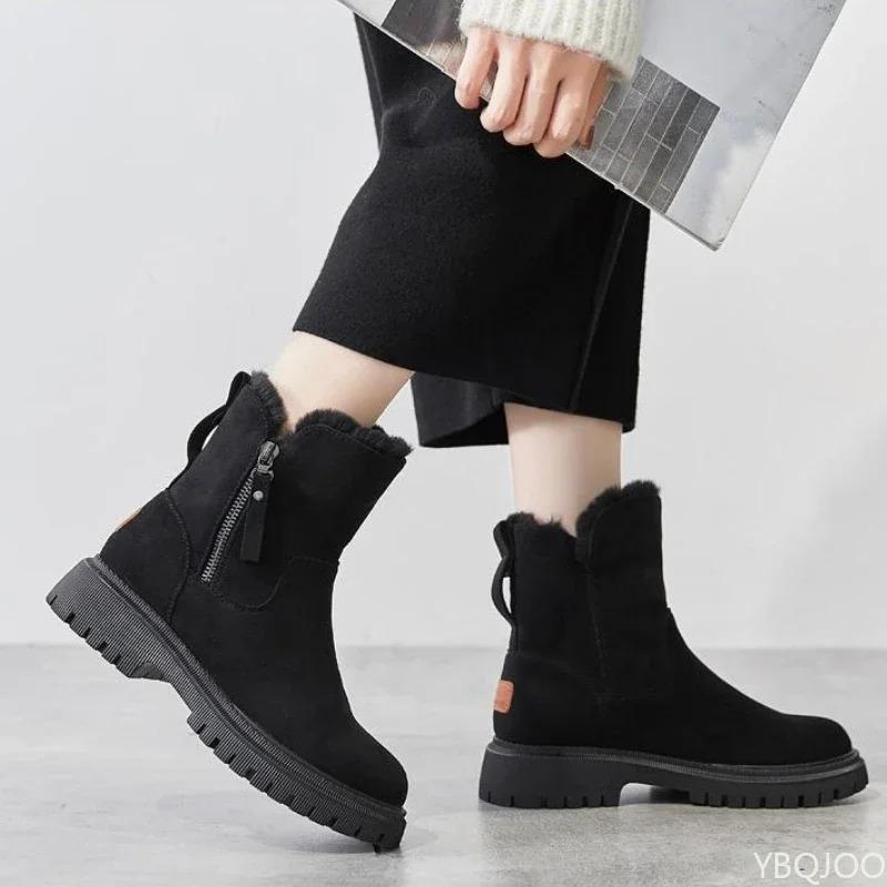 Winter New Women's Shoes Cold resistant Warm Thick Simple Comfortable Anti slip Wear resistant Women's Cotton Shoes