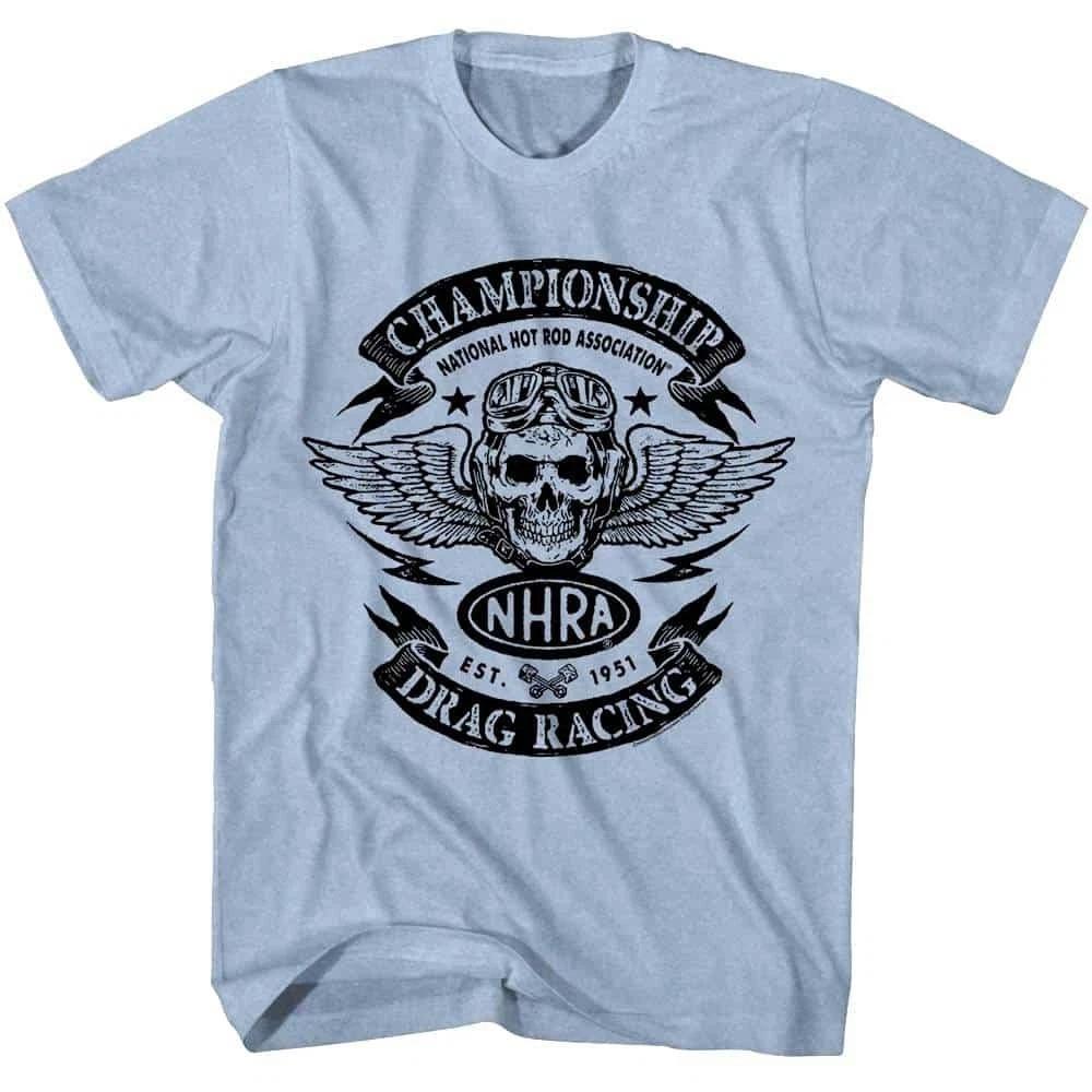 NHRA Pilot Skull Angel Men s T Shirt XL