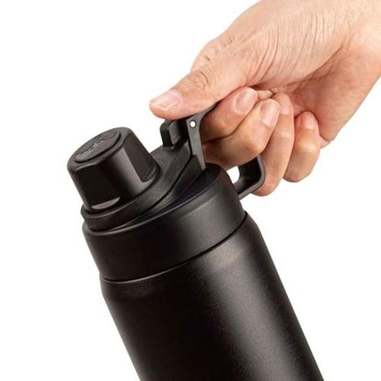 CAPTAIN STAG Sports Bottle Water Direct Drinking Double Stainless Vacuum Insulation Cold Retention Drink Compatible HD 750 Black UE-3651