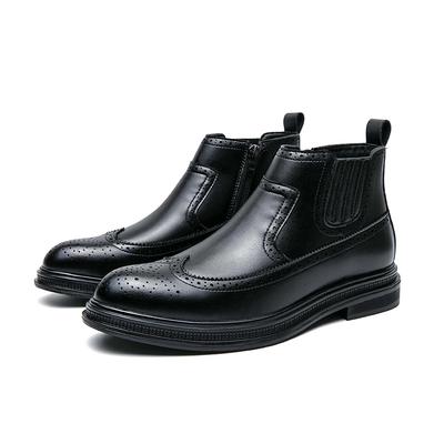 2025 New High Quality Soft Leather Ankle Boots Comfy Bullock Flat Designer Oxford Dress Shoes Men Casual Leather Boots