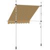 Manual Retractable Awning 200 Cm Orange White Striped