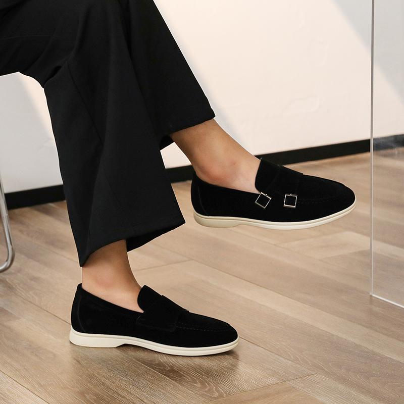 Fashion Brand Fashionable Business Casual Leather Shoes High-quality Men Suede Leather Loafers Comfortable Soft Driving Shoes Size 38-48