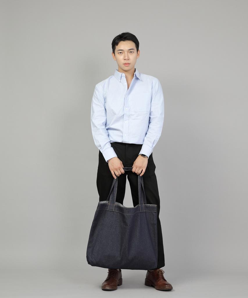 Saintcrew Porter Big Shoulder Bag Pbs-139 Denim Indigo Brs