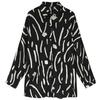 Autumn New Versatile Graffiti Printed Shirt Women's Long Sleeve Top Loose Large Size Han Fan Shirt Bottom Shirt