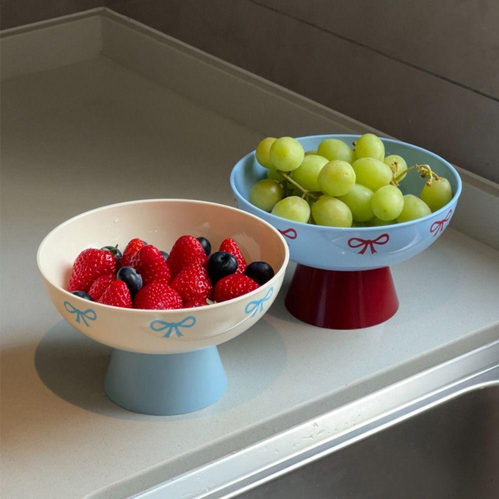 High-foot Candy Snack Tray Plastic Dried Fruit Plate New Fruit Plate  Household Desktop Storage