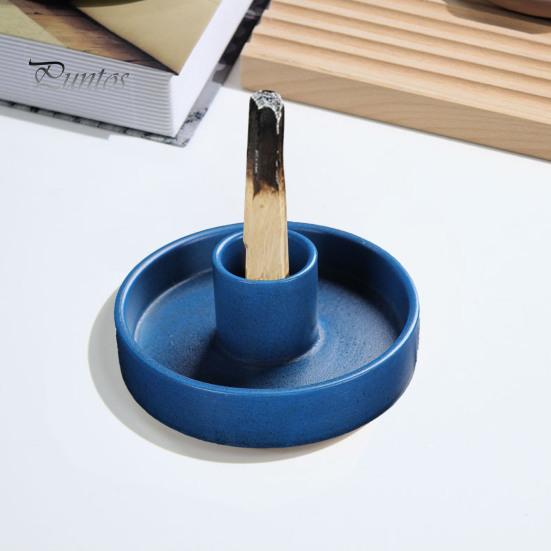 Brenner-Räucherstäbchenhalter, handgefertigte Keramik-Räucherschale mit Aschenfänger, stabiles, einzigartiges Design, stabiles Räucherstäbchentablett