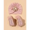 Baby Mädchen Blumenhut Socken Set Neugeborenes Kurze Socke+ Turban Hut Elastisch Weich Säugling Indische Mützen 0-12M Cuterus Baby Geschenk