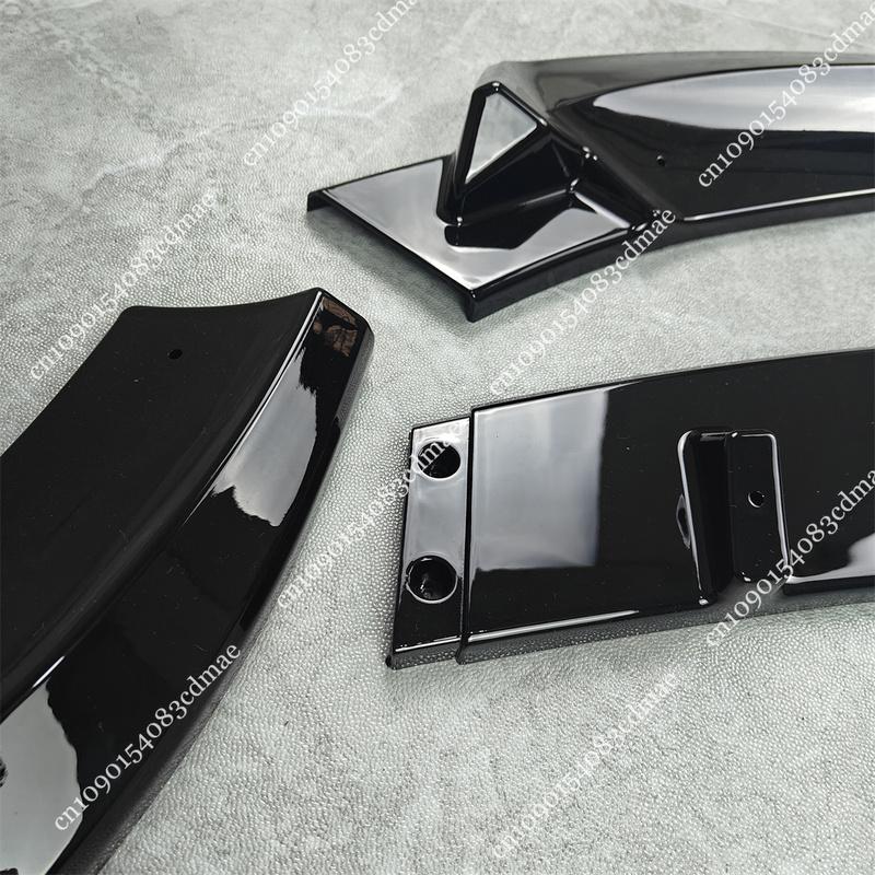 Maxton Style Front Splitter Bumper Lip For V.3 Mercedes-Benz E63 AMG Estate Sedan S213 W213 2017-2021 Gloss Black Car Spoiler