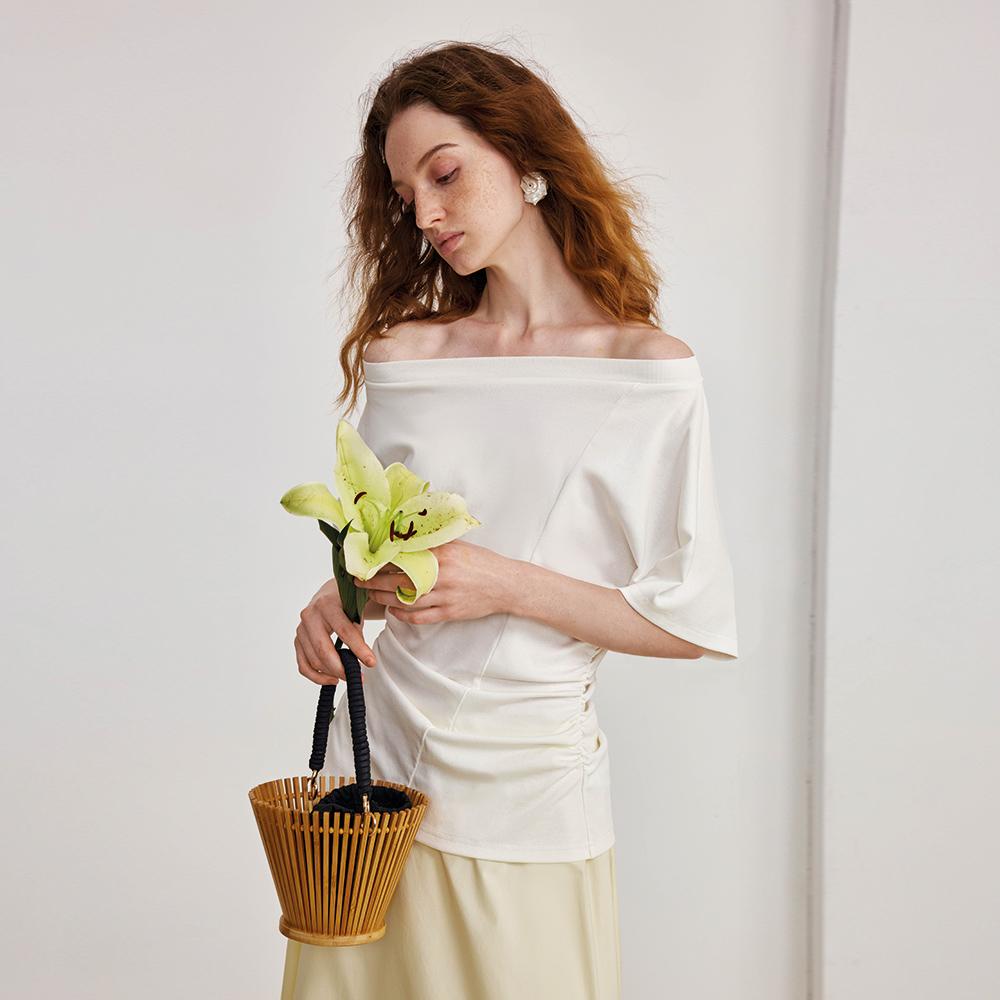Waiwaiaiem Yy_Collar Irregular Waist Top