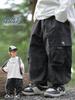 Fairy Tale 2025 Spring & Autumn Boys' Korean Style Casual Cargo Pants - Black Children's Versatile Long Pants