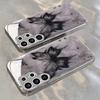 Creative Ink Butterfly Electroplated Silver New Phone Case for  Samsung Galaxy S26 S25 S24 S23 S22 S21 and other models