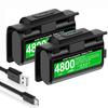 2Pcs 4800Mwh Battery Xbox One Controller Batteries Pack Play Andcharge Kit Usb-C Charging Cable/4 Covers for Xbox One/seriesx|S