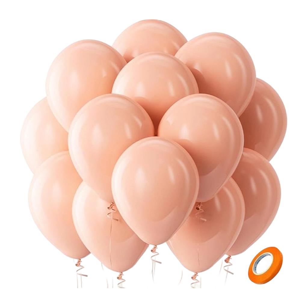 Latex Balloons, 100 Balloons Per Pack, 12-inch Round Helium Balloons, Brightly Colored, Suitable For Birthday And Party Decorations.(Sending Ribbons)