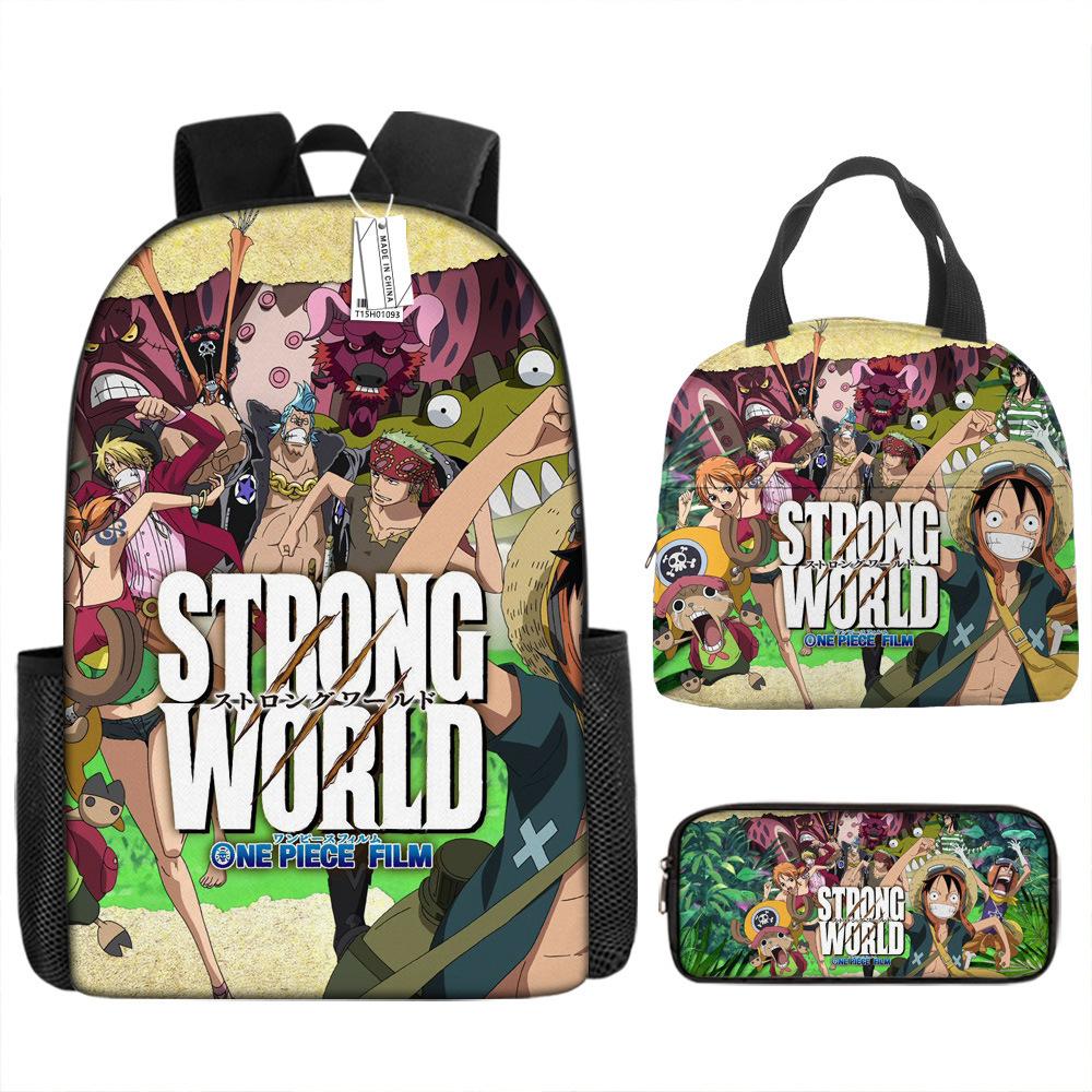 ONE PIECE Luffy One Piece Schoolbag Campus Primary School Students Nautical King Backpack Lightweight Large Capacity Computer Bag