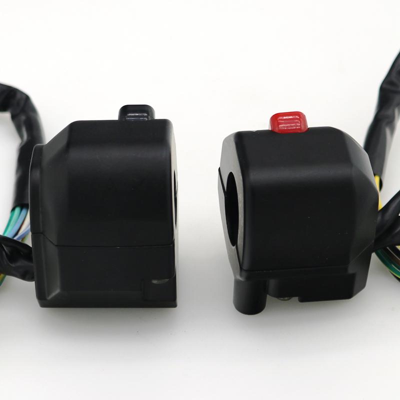 LMoDri Black Universal Aluminum 7/8" 22MM Motorcycle Switch Handlebar Motorbike Horn Turn Signal Headlight Control