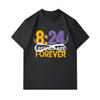 Men's 100% Cotton Crew Neck Short Sleeve T-Shirt, 8 24 Legends Are Forever Printed Casual Comfortable Lightweight Summer Daily Wear Graphic Tee for Ba