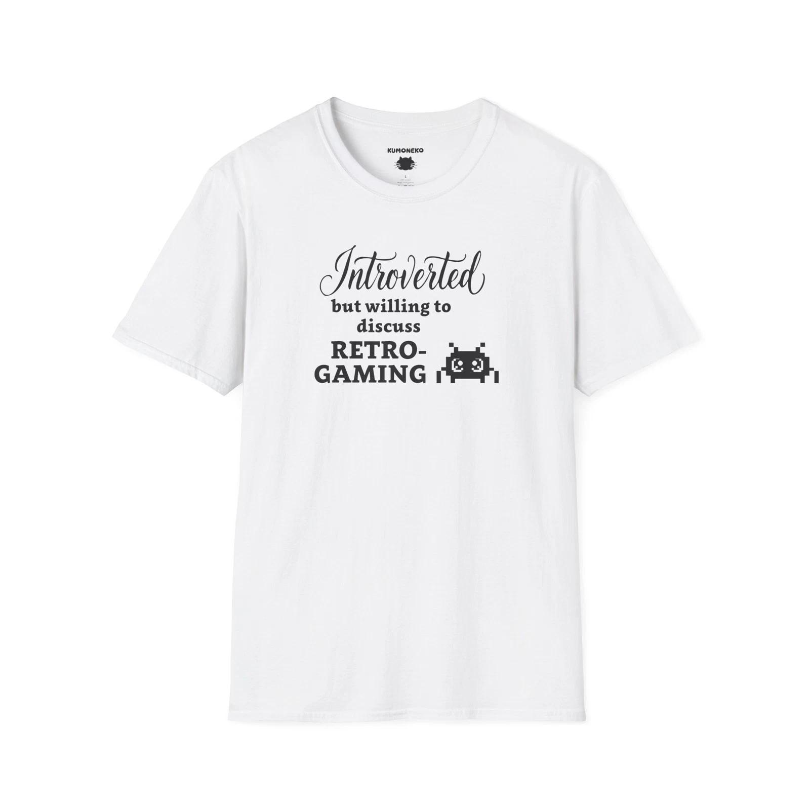 Introverted but willing to discuss retrogaming, funny gaming t-shirt XL