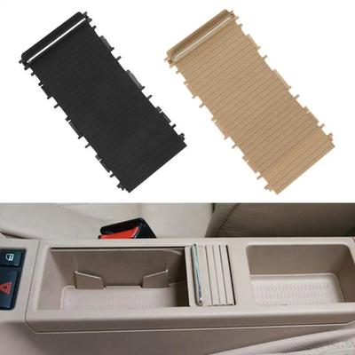 Car Cup Holder Rear Console Storage Tray Cover Center Console Cover Sliding Roller Blind Curtain For BMW E46 3 Series 1998-2005