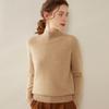 Gray Women's Cashmere Semi-High Neck Sweater - Thickened Wool Knit for Autumn and Winter
