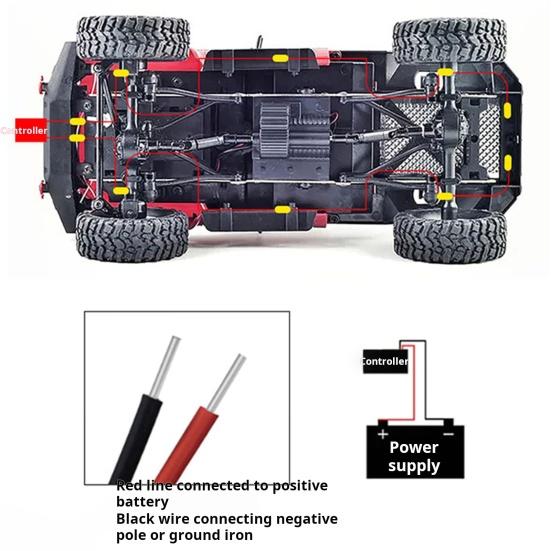Araba Kamyon UTV Uygulama Kontrolü Müzik Modu 250cm Kablo Uzunluğu Kamyon UTV'ler Arazi Araçları Yanıp Sönen Müzik Üzerine Çok Yönlü Kurulum