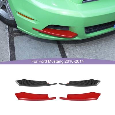 Car Front Fog Light Lamp Panel Decoration Cover Stickers Fit For Ford Mustang 2010-2014 ABS Plastic Exterior Accessories