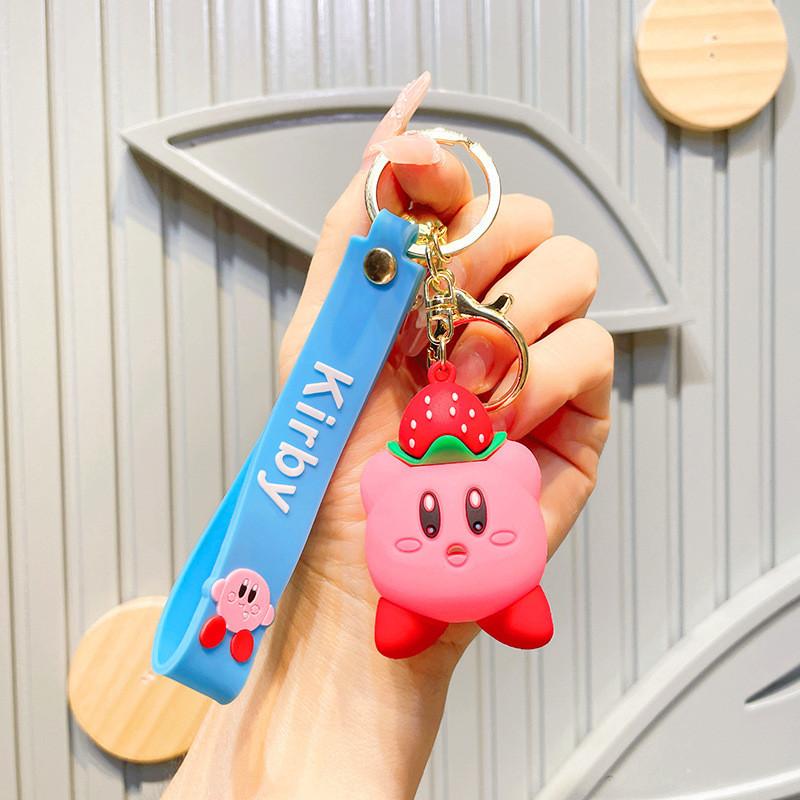 Cute Kirby Star Dripping Glue Keychain Car Backpack Cartoon Figure Pendant Bag