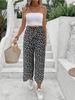 Nové Dámské Kalhoty v Letním Stylu Rovné Volnější Zeštíhlující Ležérní Pruhované S Vysokým Pasem Široké Nohy Univerzální Ležérní Kalhoty