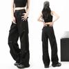 Retro Willow Nail Overalls Women's High Waist and Thin Straight Pleated Design Sense Niche Loose Wide-leg Casual Pants