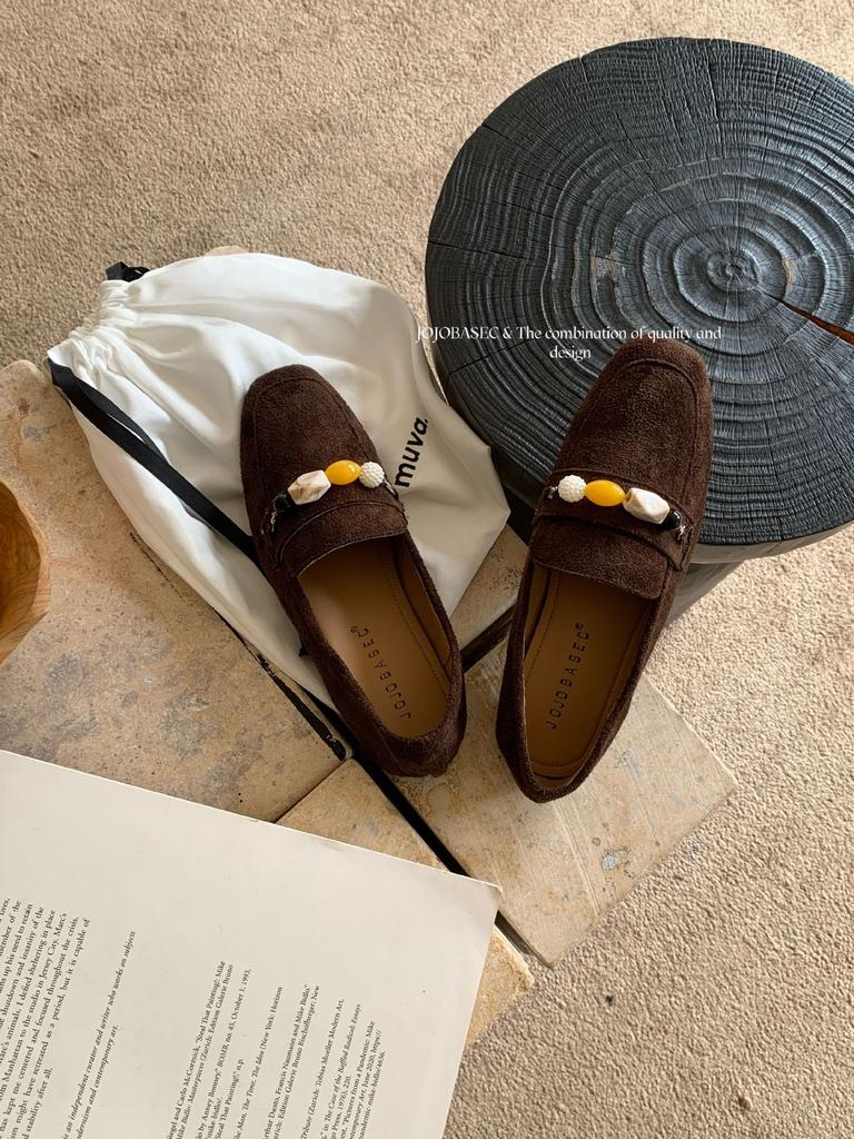 Mori retro brown British style small leather shoes women's shoes 2025 spring and autumn French with skirt loafers single shoes